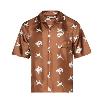 Pre-owned Marni Short-sleeve Shirt 'maroon' | Red | Men's Size 46