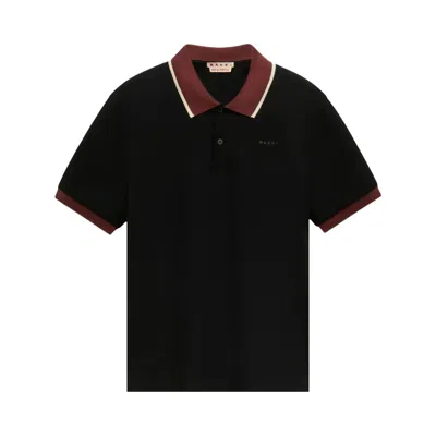 Pre-owned Marni Short-sleeve Slim Fit Polo Shirt 'black' | Men's Size 52