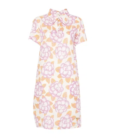 Marni Short-sleeves Midi Dress In Pink