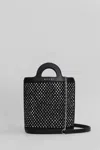 Marni Nano Tropicalia Crystal-embellished Bucket Bag In Black