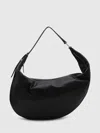 Marni Dot Medium Hobo Bag In Black Leather In Black