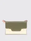Marni Trunkaroo Logo Debossed Shoulder Bag In Green