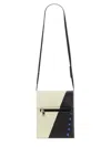 Marni Logo-printed Colour-block Shoulder Bag In Multicolour
