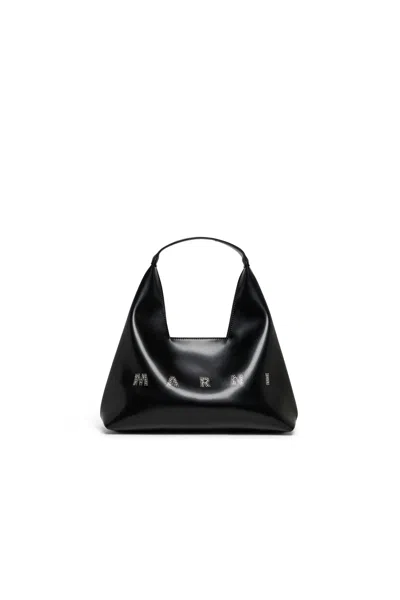Marni Kids' Shoulder Bag With Logo In Black