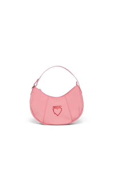 Marni Kids' Shoulder Bag With Logo In Pink