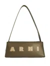 Marni Leather Shoulder Bag Museo Baguette In Green