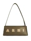 Marni Leather Shoulder Bag Museo Baguette In Green