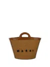 Marni Tropicalia Small Handbag In Brown