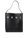 Marni Women Black Leather Small Museo Shoulder Bag