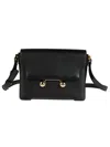 Marni Sleek Rectangular Black Crossbody Bag With Gold-tone Metal Closure In Black