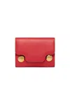 Marni Shoulder Strap Wallet In Red