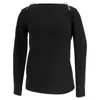 Marni Shoulder Zip Detailed Sweater In Black Wool In Black