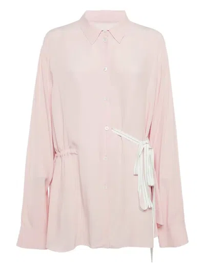 Pre-owned Marni Side-tie Shirt In Pink