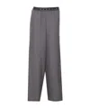 Marni Elastic Waistband Wide Leg Trousers With Side Pockets In Gray