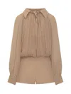 Marni Silk Bodysuit With Lining In Nude