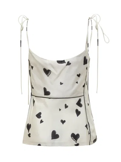Marni Silk Bunch Top In White