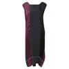 Marni Silk Color Block Overstitching Oversized Dress In Pink
