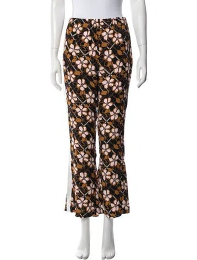 Pre-owned Marni Silk Flared Pants In Black
