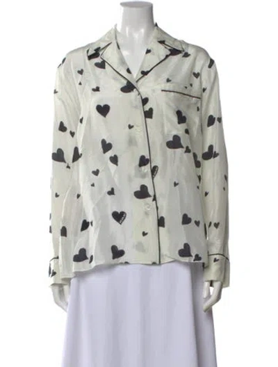 Pre-owned Marni Silk Graphic Print Button-up Top In Multi