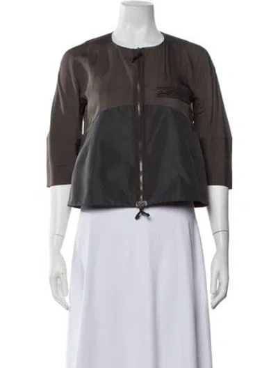 Pre-owned Marni Silk Jacket In Brown