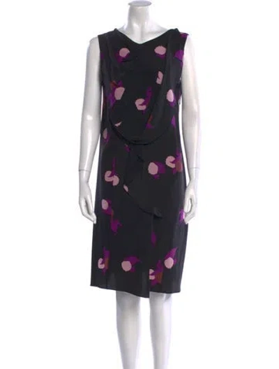 Pre-owned Marni Silk Knee-length Dress In Black