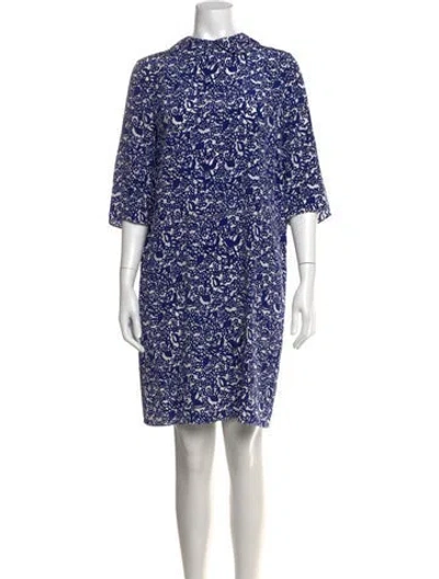 Pre-owned Marni Silk Knee-length Dress In Blue