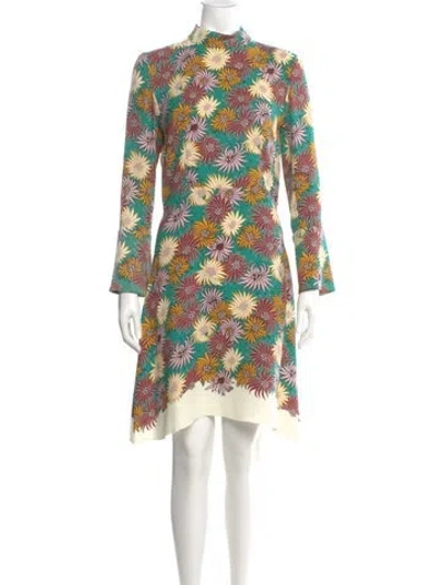 Pre-owned Marni Silk Knee-length Dress In Green