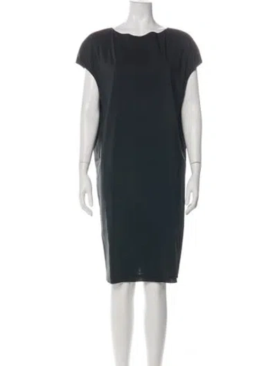 Pre-owned Marni Silk Knee-length Dress In Green