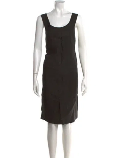 Pre-owned Marni Silk Knee-length Dress In Grey
