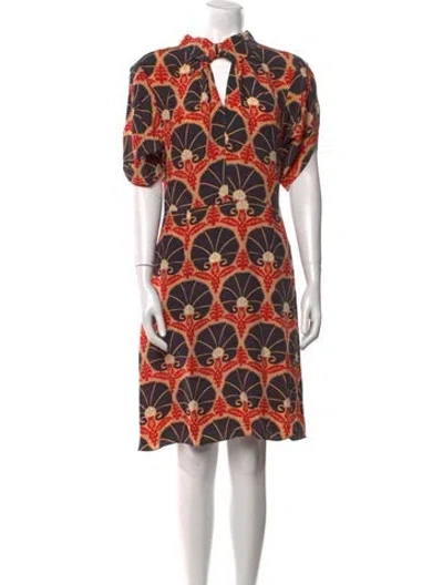 Pre-owned Marni Silk Knee-length Dress In Neutral