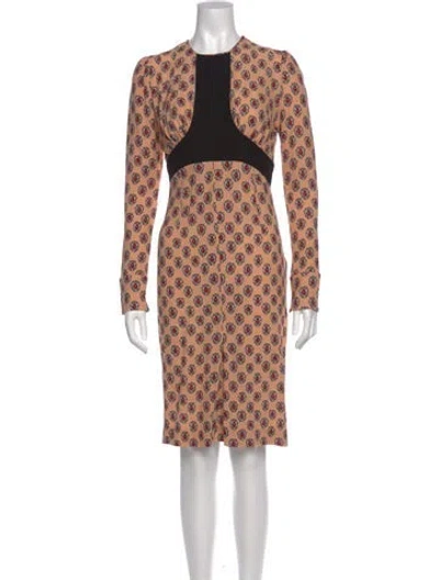 Pre-owned Marni Silk Knee-length Dress In Neutral