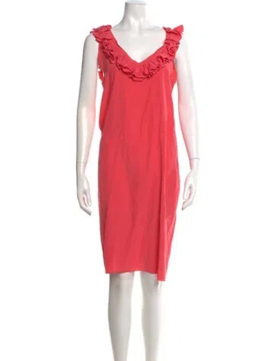 Pre-owned Marni Silk Knee-length Dress In Red