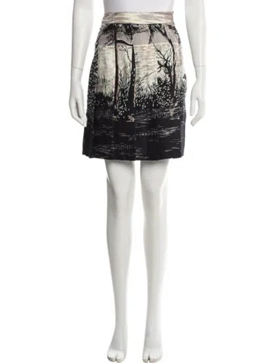 Pre-owned Marni Silk Knee-length Skirt In Black