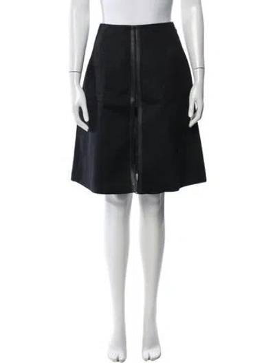 Pre-owned Marni Silk Knee-length Skirt In Black