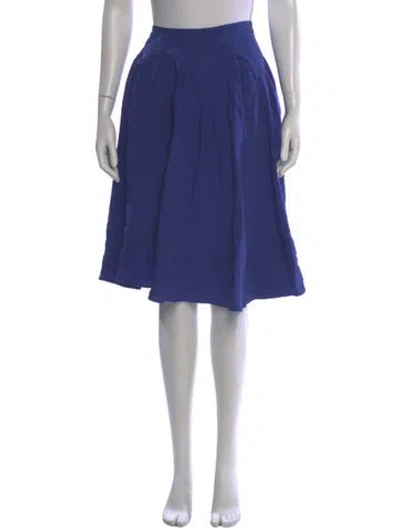 Pre-owned Marni Silk Knee-length Skirt In Blue