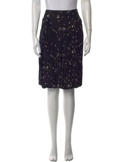 Pre-owned Marni Silk Knee-length Skirt In Blue
