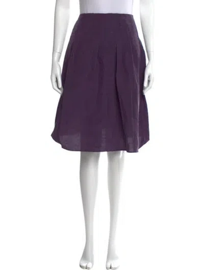 Pre-owned Marni Silk Knee-length Skirt In Purple