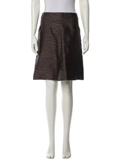 Pre-owned Marni Silk Knee-length Skirt In White