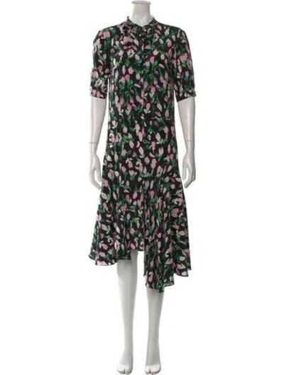 Pre-owned Marni Silk Long Dress In Black