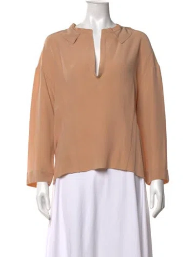Pre-owned Marni Silk Long Sleeve Blouse In Neutrals