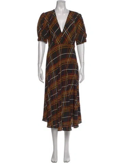 Pre-owned Marni Silk Midi Length Dress In Black