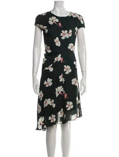Pre-owned Marni Silk Midi Length Dress In Green