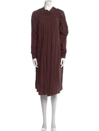 Pre-owned Marni Silk Midi Length Dress In Neutral