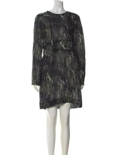 Pre-owned Marni Silk Mini Dress In Black