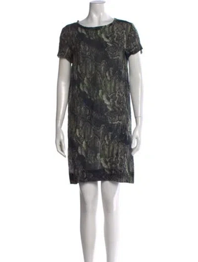 Pre-owned Marni Silk Mini Dress In Black