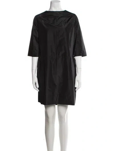 Pre-owned Marni Silk Mini Dress In Black
