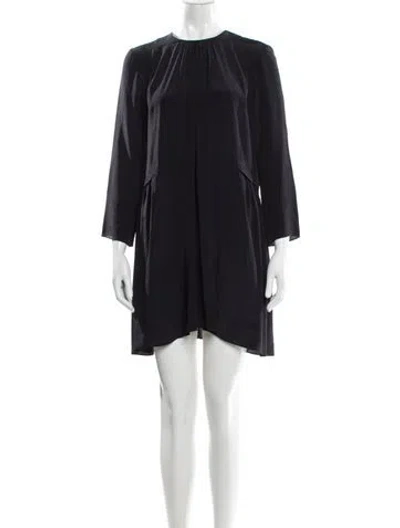 Pre-owned Marni Silk Mini Dress In Blue