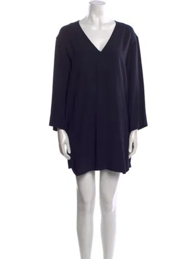 Pre-owned Marni Silk Mini Dress In Blue