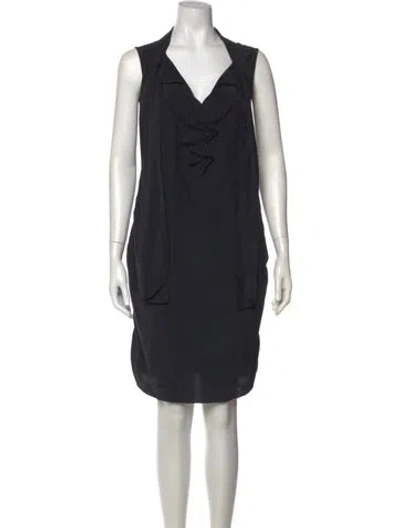 Pre-owned Marni Silk Mini Dress In Blue