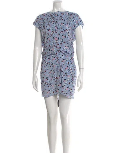 Pre-owned Marni Silk Mini Dress In Blue